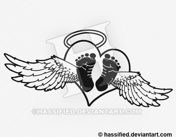Download Baby Angel Heart Printable vector svg eps jpeg