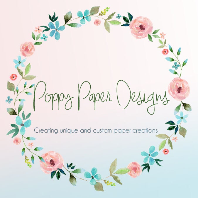 Unique and custom paper products for any by PoppyPaperDesigns