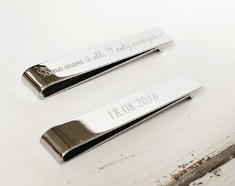 Mens Gift | Personalized Tie Clip | Mens Tie Clip | Father of the Bride | Father of the Groom | Gifts for Him | Brothers Gift | Tie Tack