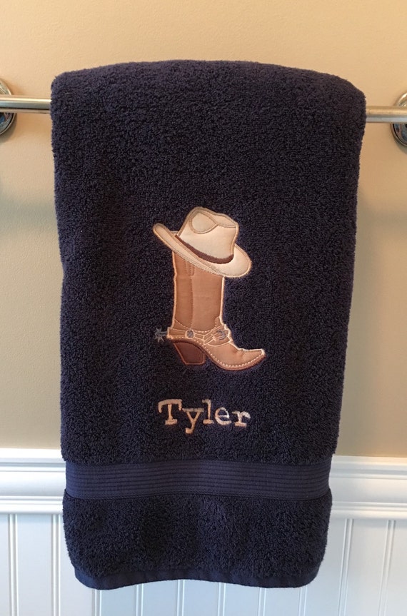 Personalized Cowboy Bath Towel