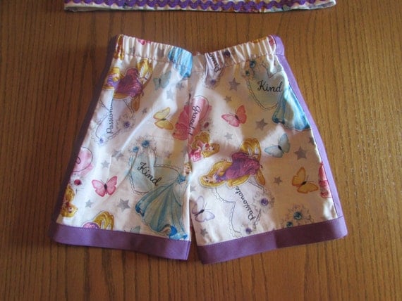 Princess shorts / cotton shorts/toddler shorts/cinderella shorts/sleeping beauty shorts/repunzel shorts/disney shorts/girls shorts