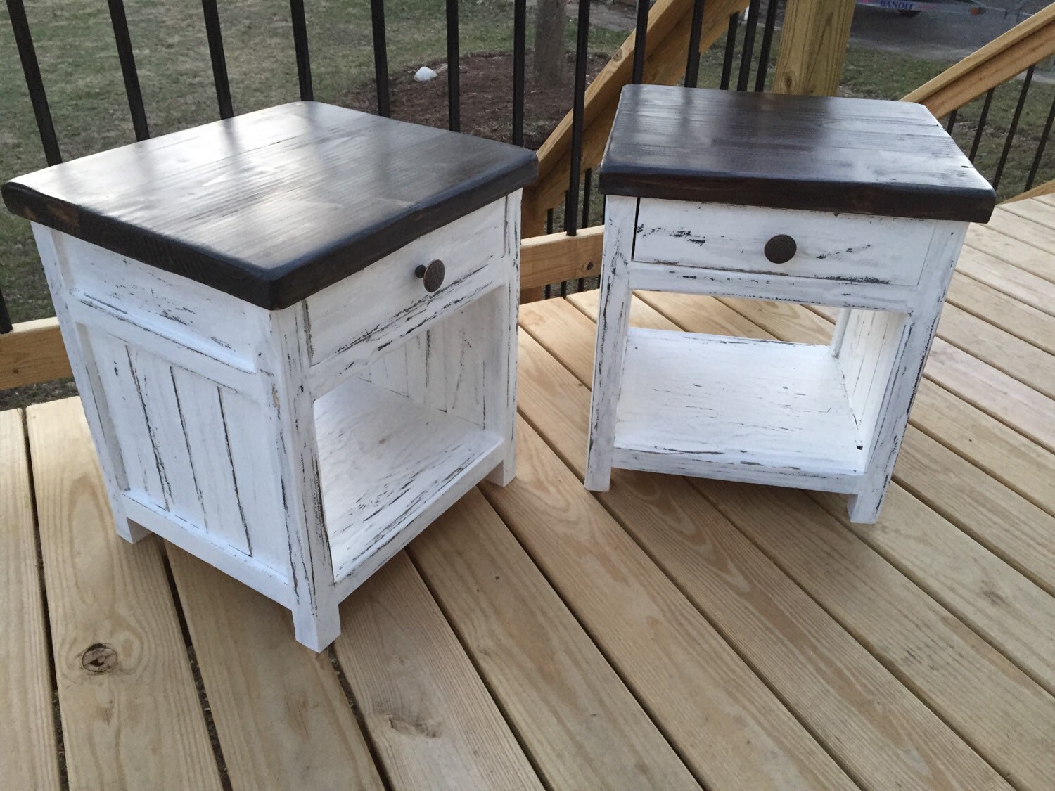 Rustic Farmhouse Nightstand by BostonFurnitureCo on Etsy
