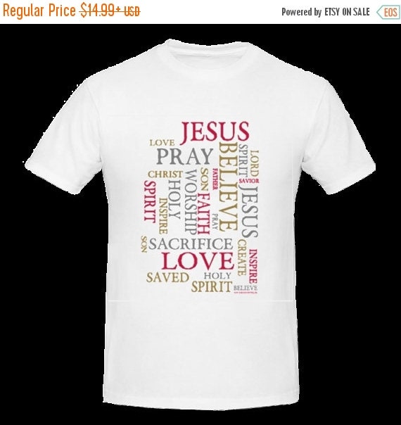 ON SALE Religious Words Christian T-Shirt by NewHopeTShirts