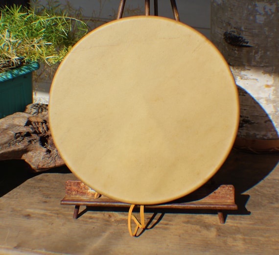 12 Elk Hide Hand Drum Native American Made by EarthMaidensEmporium