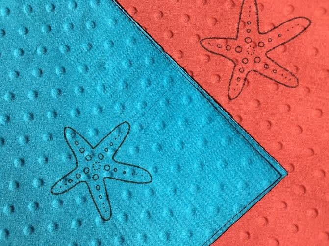 Starfish Napkins Wedding Napkins Bridal Shower Baby