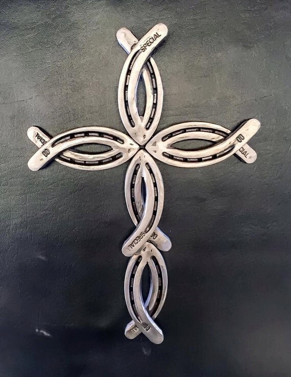 Horseshoe Christian Fish Cross by ImpressionsbyChance on Etsy