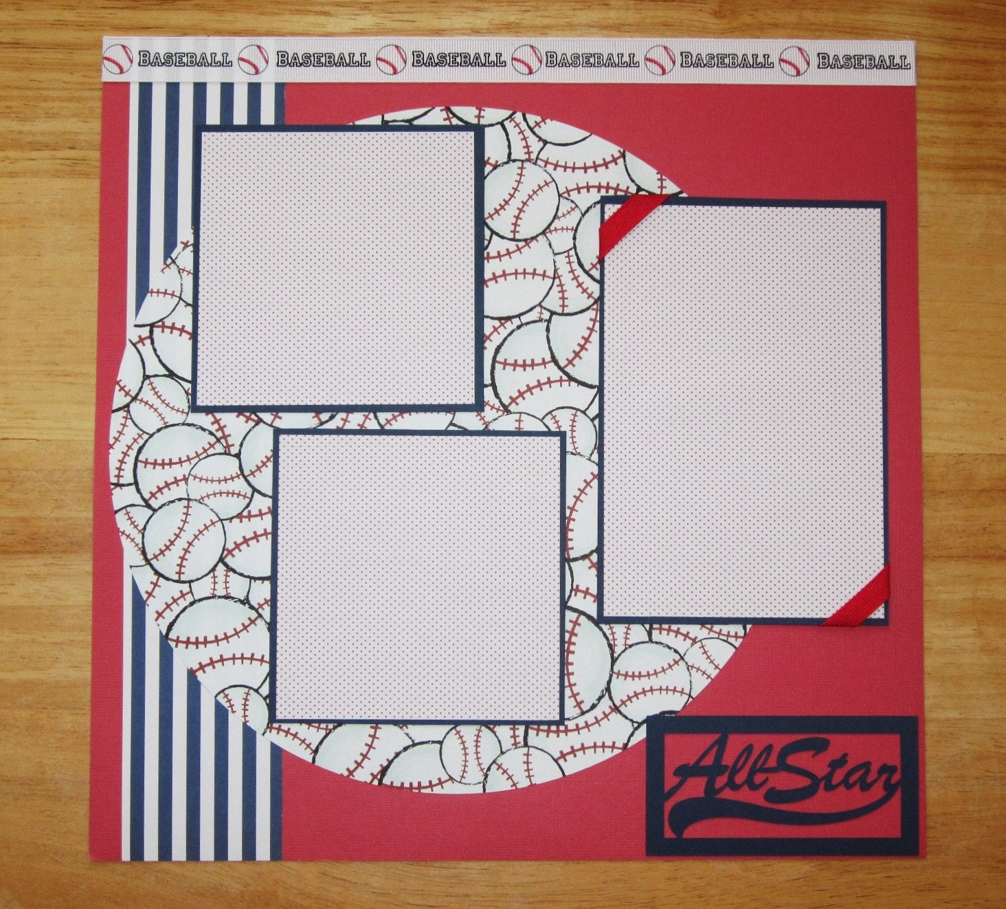 Baseball Scrapbook Page Baseball Scrapbook Layout 12 x 12