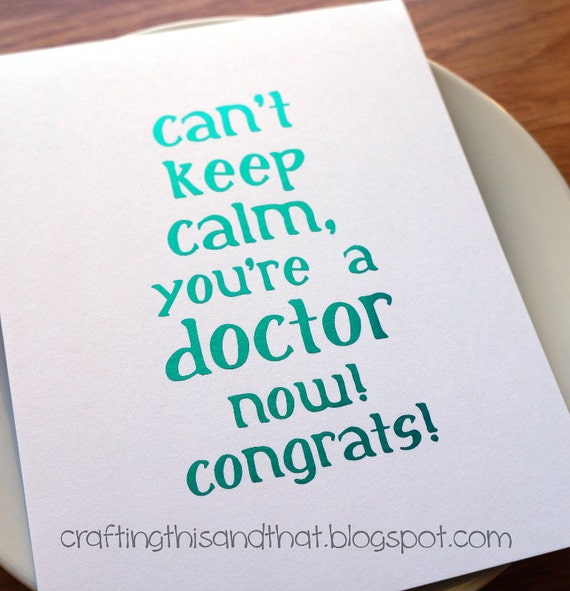 doctor congrats card // medical school card // congrats doctor