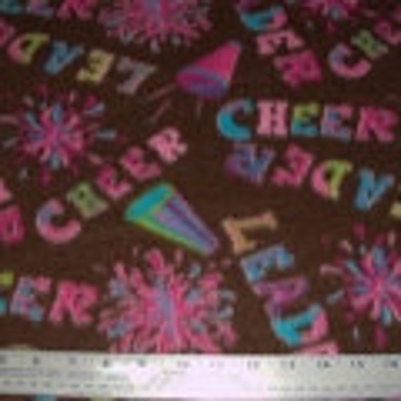 Cheerleader Fleece Fabric By The Yard by ReneesChoiceFabrics