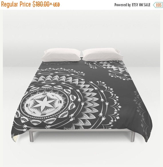 ON SALE 10 OFF Boho Duvet Cover black bedroom decor by Famenxt