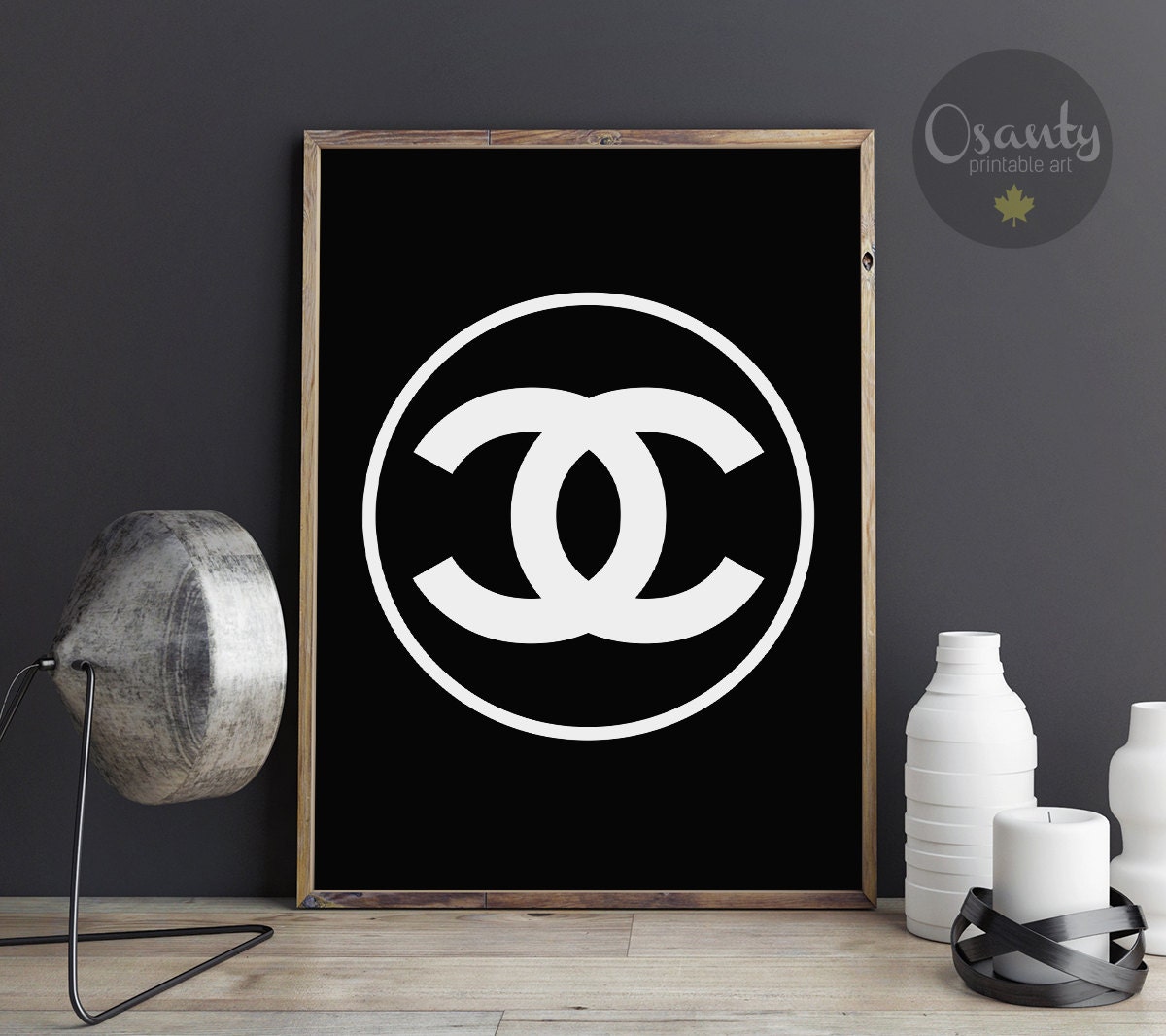 Coco Chanel logo poster coco chanel logotype coco by Osanty