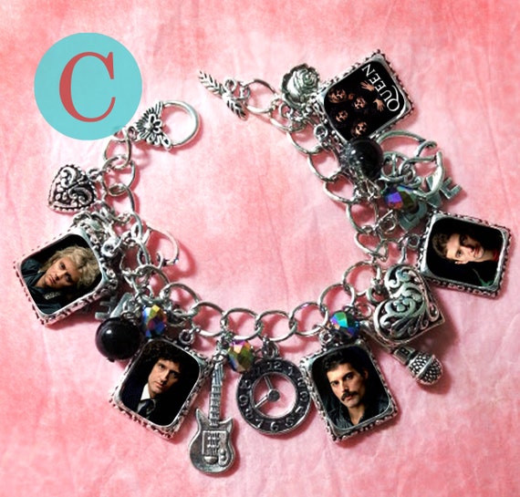 Queen freddie mercury Charm bracelet necklace by VoDoFad on Etsy