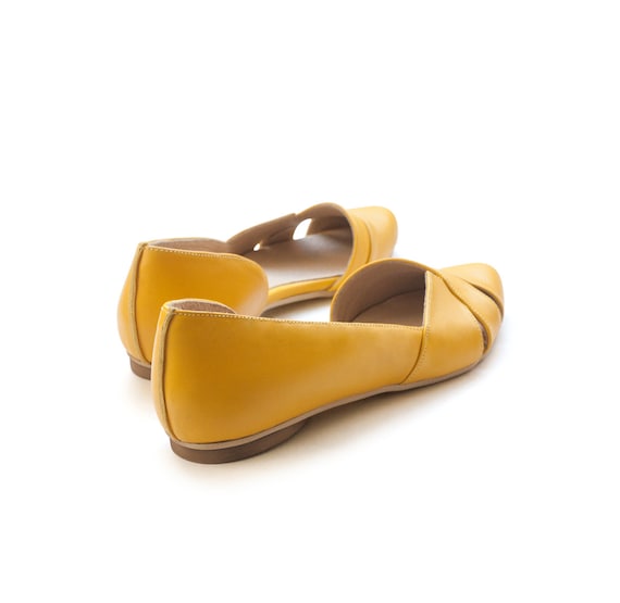Sale 35% off Yellow flats women shoes yellow shoes