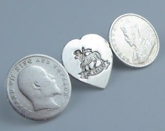 The Queens regiment Military sweetheart brooch - Sterling Silver