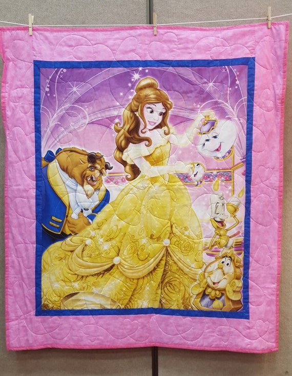 Beauty and the Beast Quilt Toddler Baby Blanket FREE SHIPPING