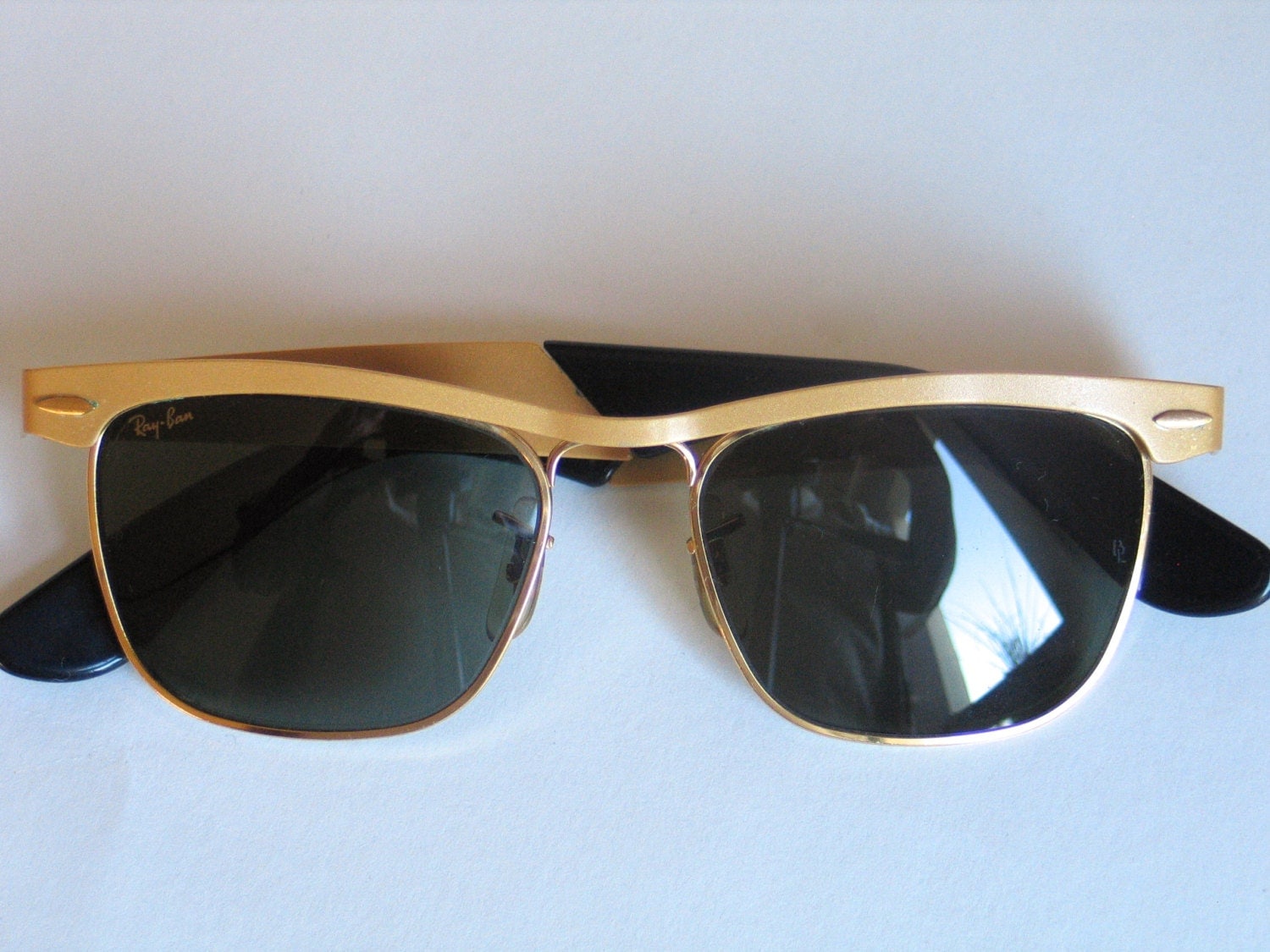 Ray Ban Wayfarer black and gold cult sunglasses made in the