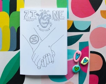 Zine - You're not alone | A6 12 Page black and white, illustrated zine | Made in Australia