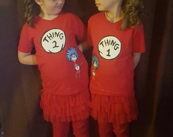 Thing 1 Thing 2 Shirt set! Birthday, everyday, costume, cake smash!!