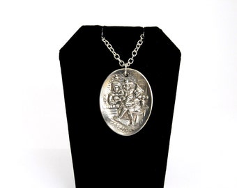 jester necklace, lute necklace, medeival necklace, spoon necklace