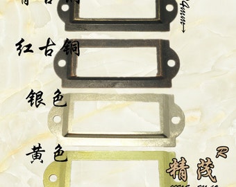Set of 20 Metal Label Holders, Card Holders, Metal Label Frames with Screws (60MMX24MM) four colors