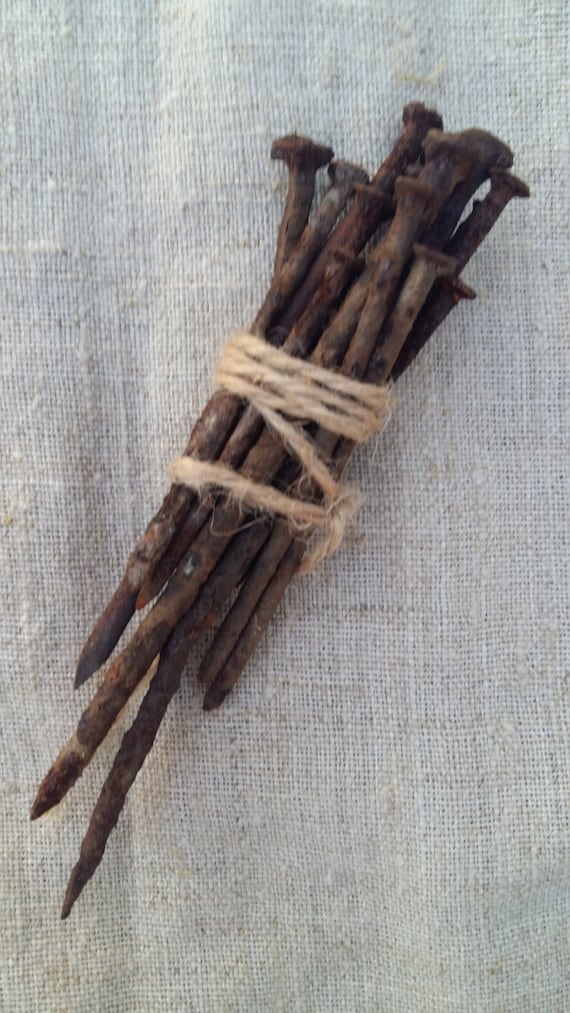 Rusty nails old nails antique vintage steampunk art craft