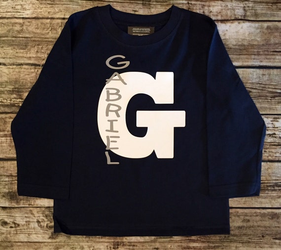 Items similar to Boys NameMonogram TShirt, Boys Clothing, Boys Name