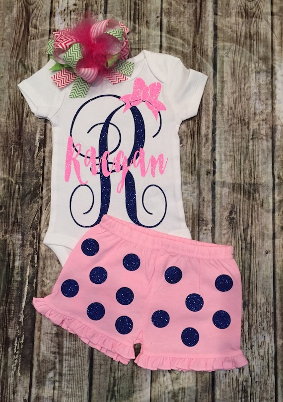 Baby Girl Onesie Personalized Onesie Monogram by BellaPiccoli