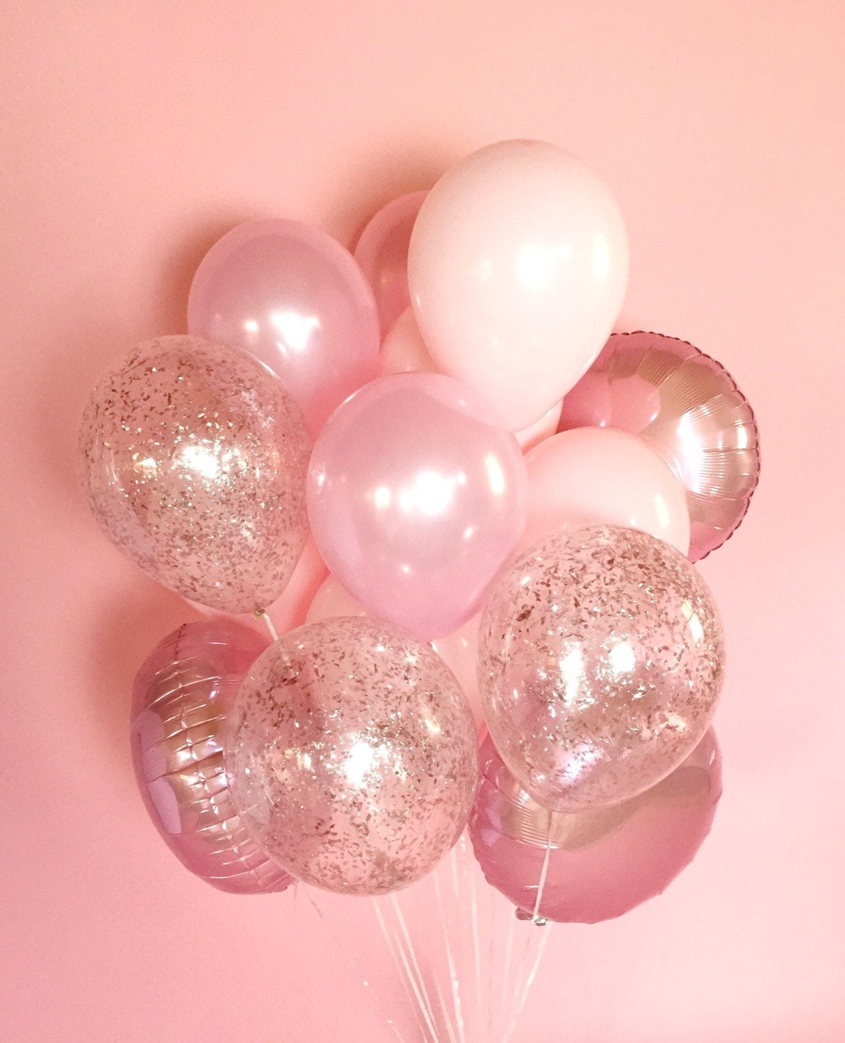 Giant Balloon Bouquet Confetti Balloons Pink Balloons