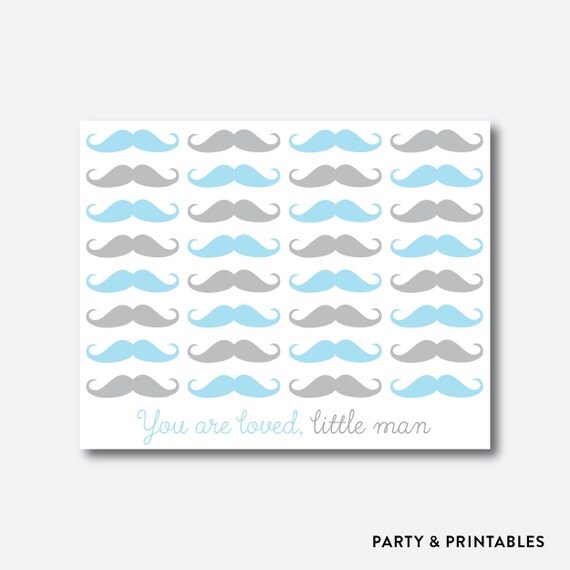 Instant Download, Mustache Baby Shower Guest Book Alternative, Mustache ...