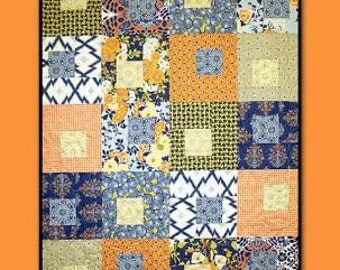 Summer Song Quilt Pattern By Pat Fryer from Villa Rosa Designs Fat Quarter friendly finished quilt is 46 by 58 inches