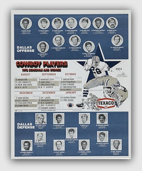 dallas cowboys 1972 roster
