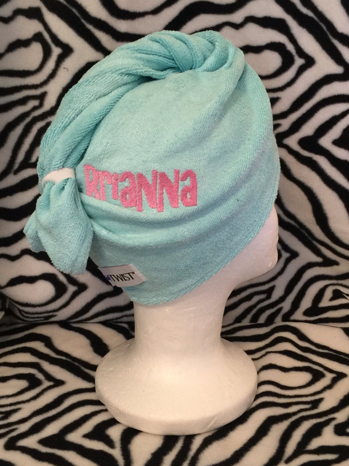 Twist Hair Turban Towel Personalized Wedding Hair towel
