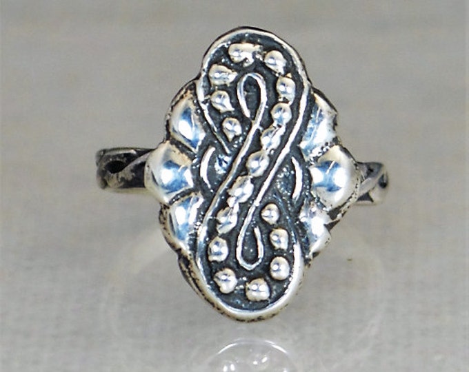 Infinity Ring, Statement Ring, Bohemian Infinity Ring, Tribal Infinity Ring, Sterling Silver ring, Unique Silver Ring, Unique Infinity Ring