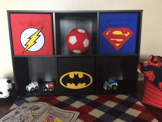 superhero toy bin