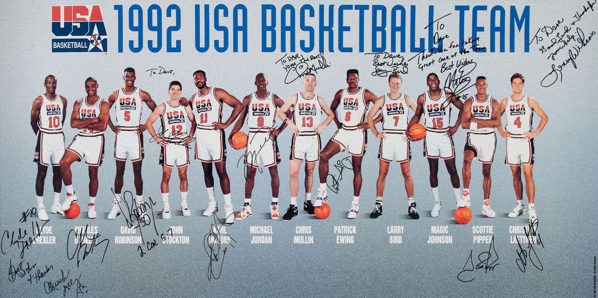 1992 USA Basketball Dream Team Art Poster Prints by Reliableposter