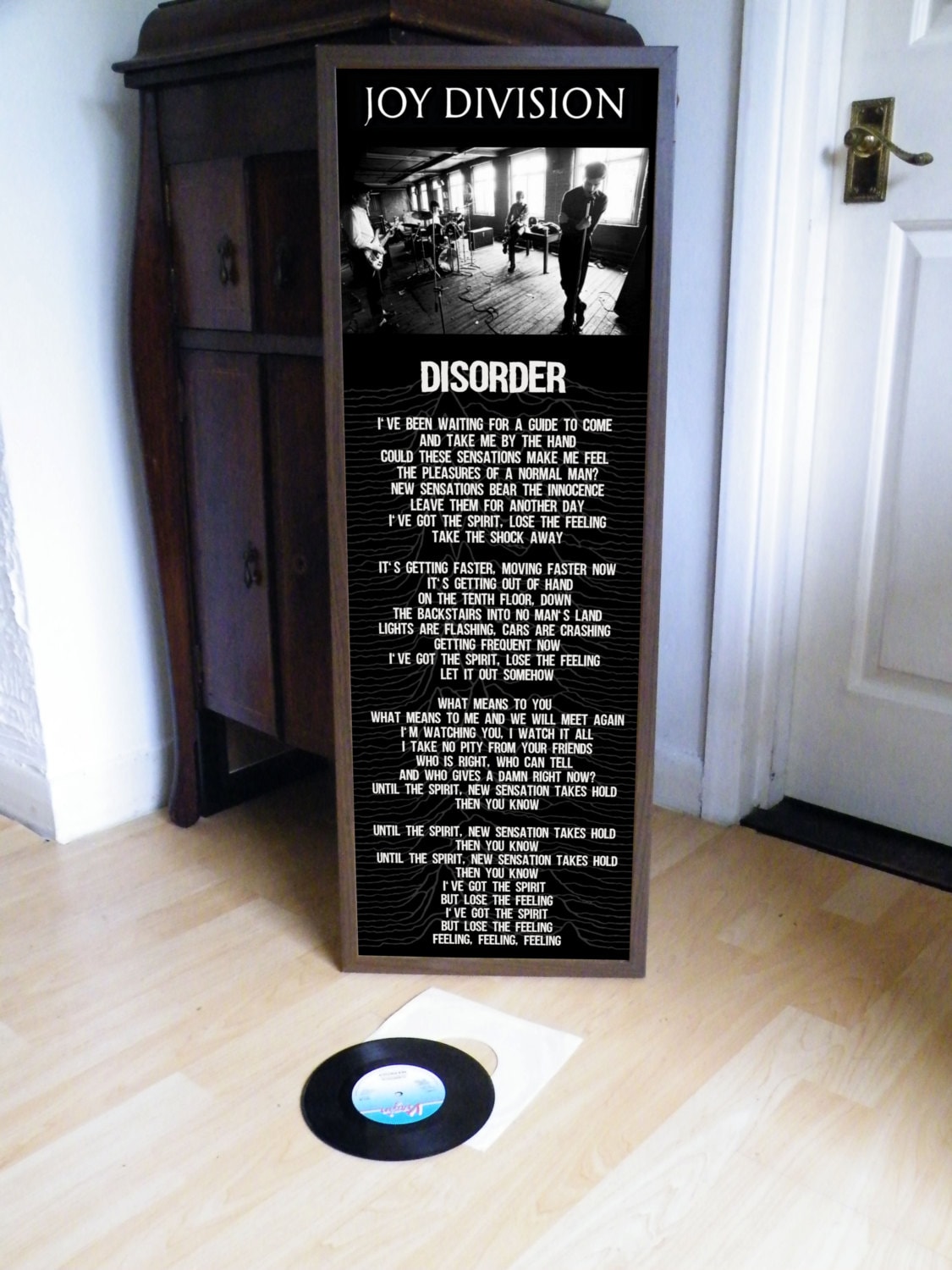 JOY DIVISION DISORDER promo poster lyric sheetbilly