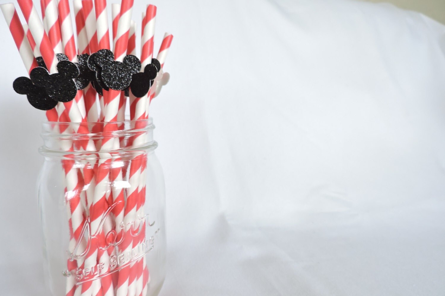 Minnie or Mickey Mouse Straws Mickey Mouse Straws Decorated Mickey