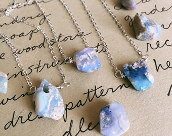 Opal Necklace - Raw Opal Necklace - Opal Jewelry - Natural Opal Necklace - Crystal Necklace - Gift for Her - Raw Stone Necklace