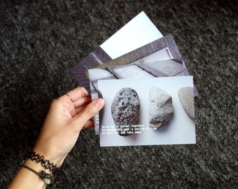 Set of 4 postcards | for writers, zen, gift, card, art, unique, minimal art