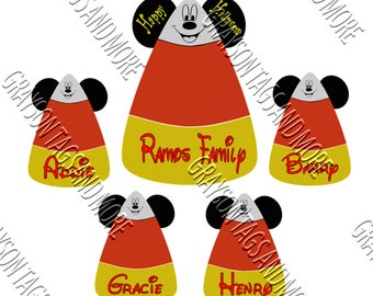 Family Candy Corn Disney Cruise Magnet Set