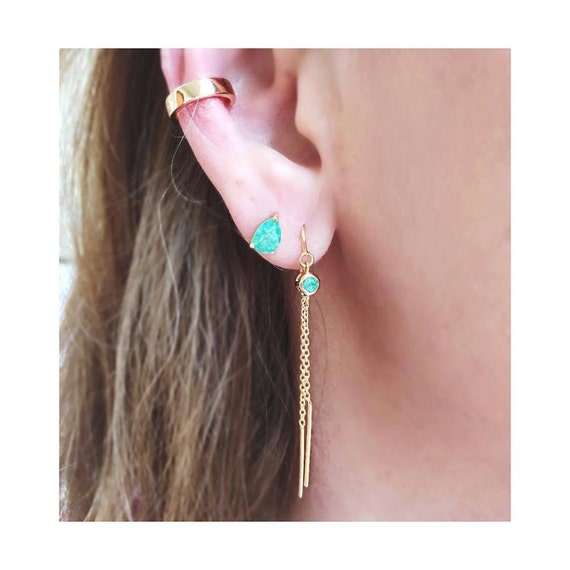 Solid Gold Ear Cuff Adjustable Ear Cuff 14K Gold Ear Cuff