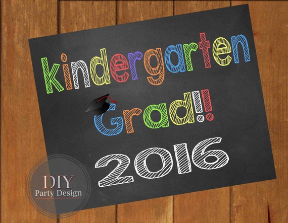 kindergarten graduation poster sign digital file you print