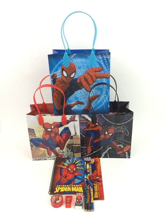 Spider-man goody bag and stationery set by dreamshop14 on Etsy