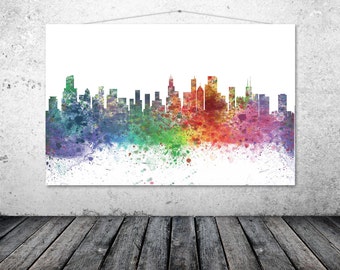 Chicago, Chicago City Skyline - Chicago Art - CHICAGO 1