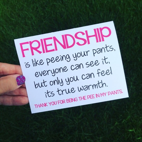 Funny Friendship Card / Funny Card for Best Friend / Funny