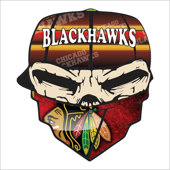 Chicago Blackhawks Bandanna Vinyl Decal / by TheKingOfDecals