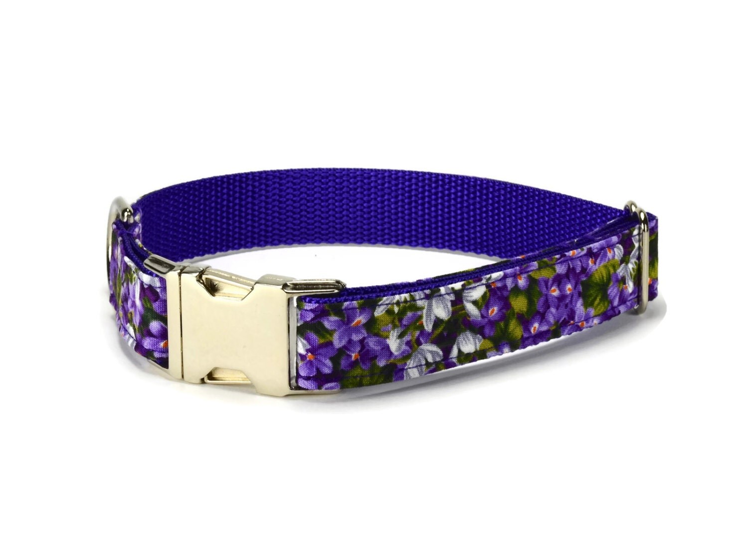Purple Floral Dog Collar Purple Dog Collar Floral Dog