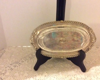 Vintage Silver Plated Butter Dish, Covered Butter Dish