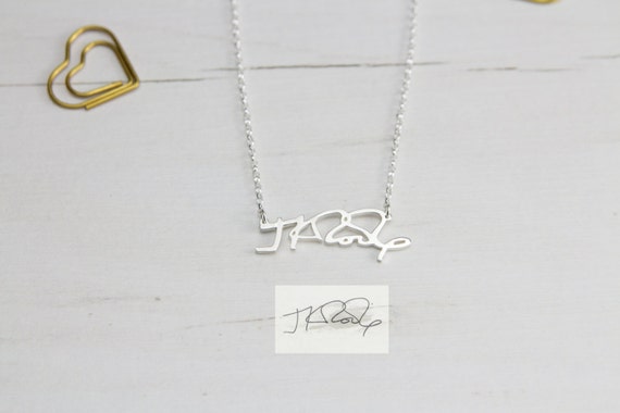 custom uk handwriting jewelry Necklace Handwriting Necklace Jewelry Name Signature Name