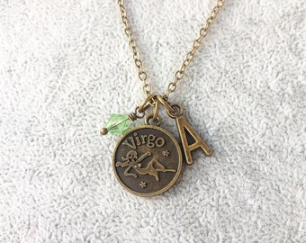 Virgo necklace,zodiac Virgo,Virgo zodiac necklace,zodiac jewelry Virgo,zodiac necklace,zodiac sign necklace,horoscope necklace,zodiac gifts
